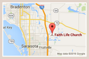 Map to Faith Life Church Sarasota